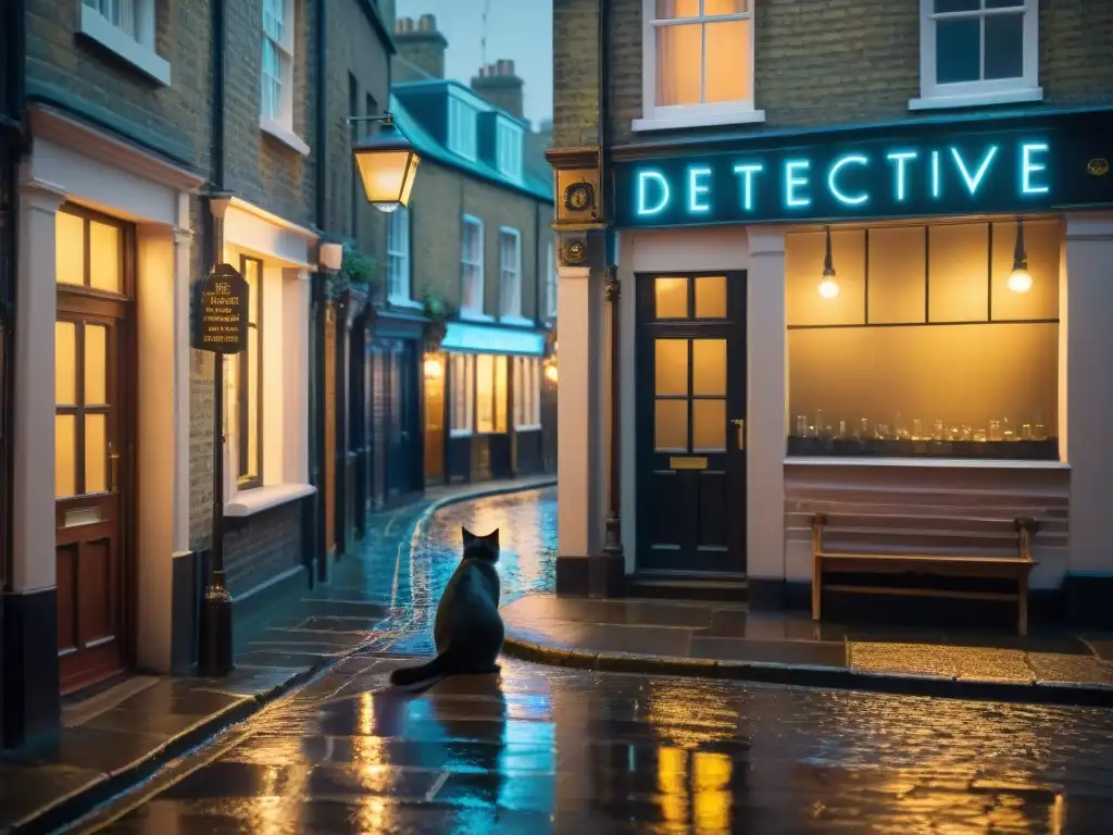 Intriga y misterio en un oscuro callejón de Londres Atmósfera misteriosa en un callejón londinense