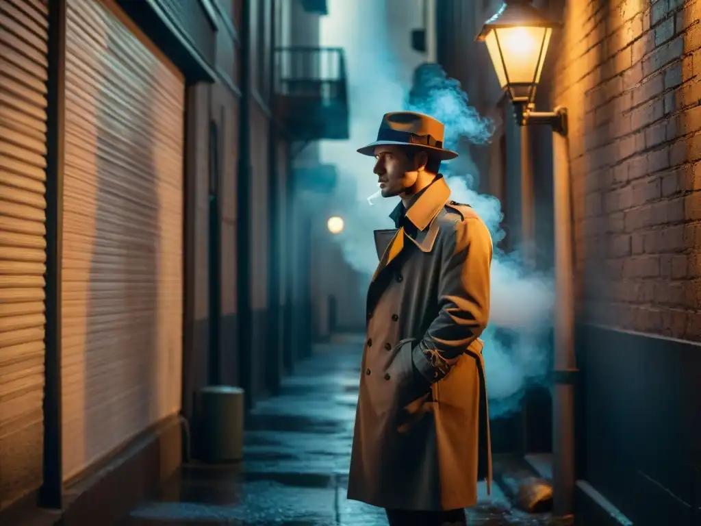 Un callejón sombrío en estilo noir