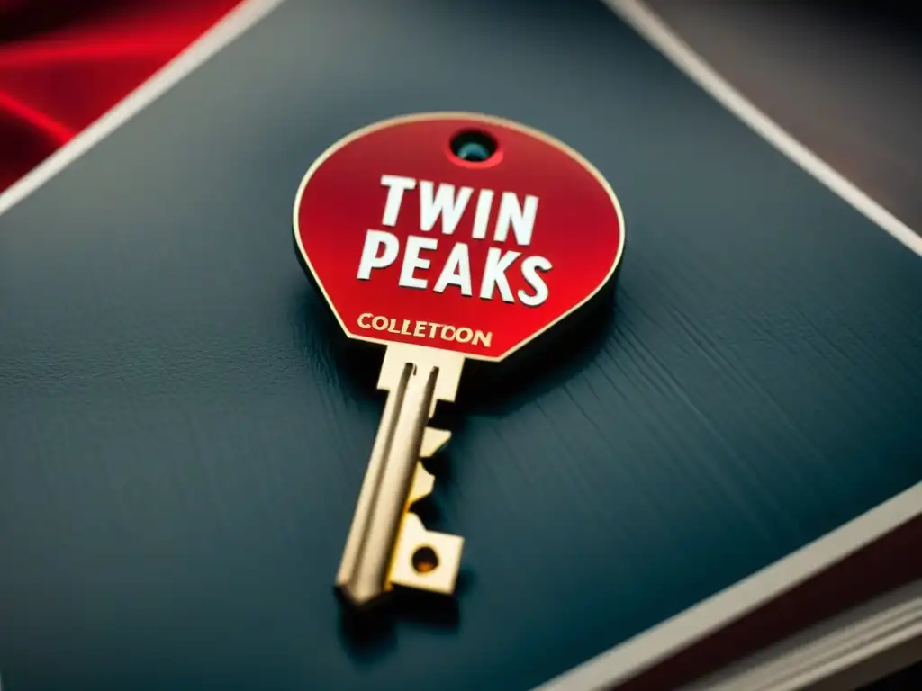 Detalle en alta resolución de la llave de la Sala Roja de 'Twin Peaks' en edición limitada para coleccionistas