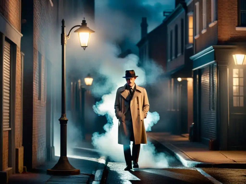 Un detective de película noir bajo la lluvia en la mejor adaptación detectives cine televisión