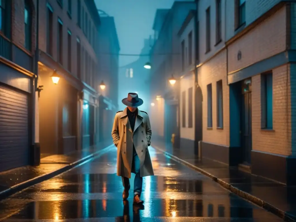 Un detective solitario bajo la lluvia, una escena misteriosa que recuerda al análisis detectivesco de Memories of Murder