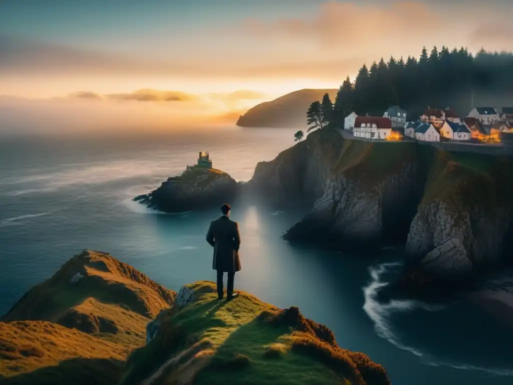 Un detective solitario contempla un pueblo costero en la neblina, evocando el origen y éxito de 'Broadchurch'