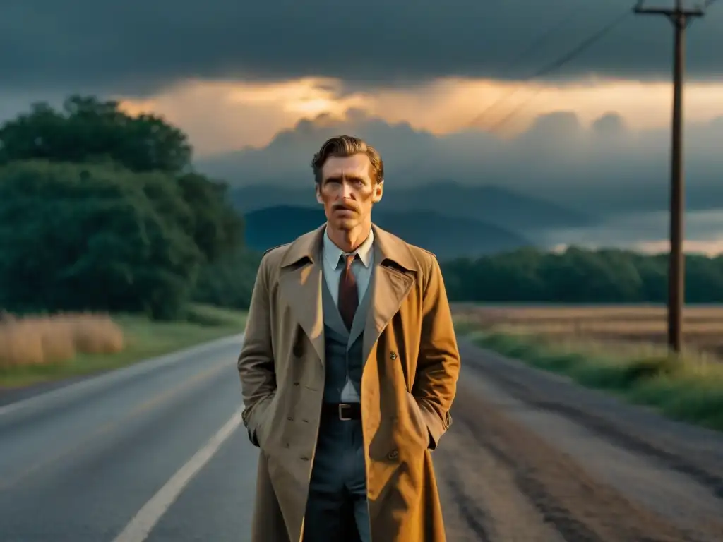 Bajo la luz de la farola, Rust Cohle, de 'True Detective', encarna la Filosofía de Rust Cohle en la neblina nocturna