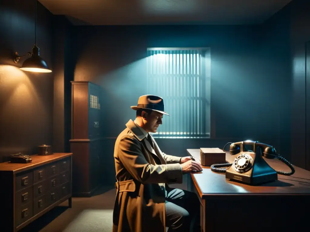 Un oscuro y enigmático interrogatorio al estilo de las historias de detectives clásicas, evocando la serie 'Mindhunter'