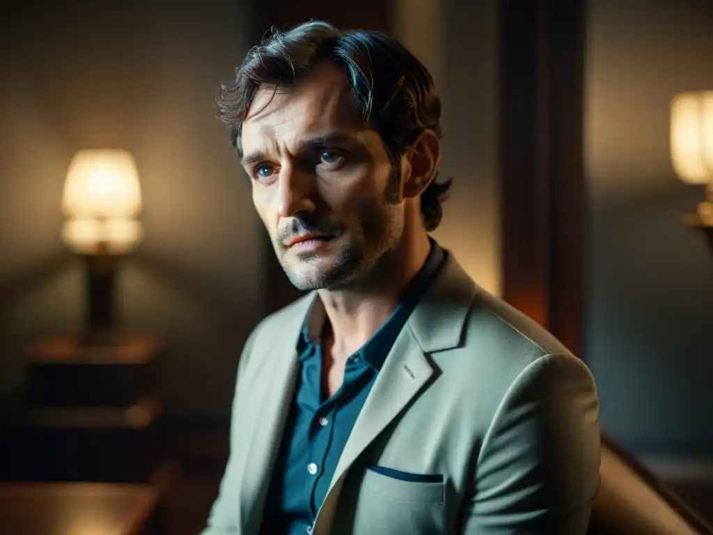 Will Graham, del show 'Hannibal', en intensa reflexión en una habitación sombría